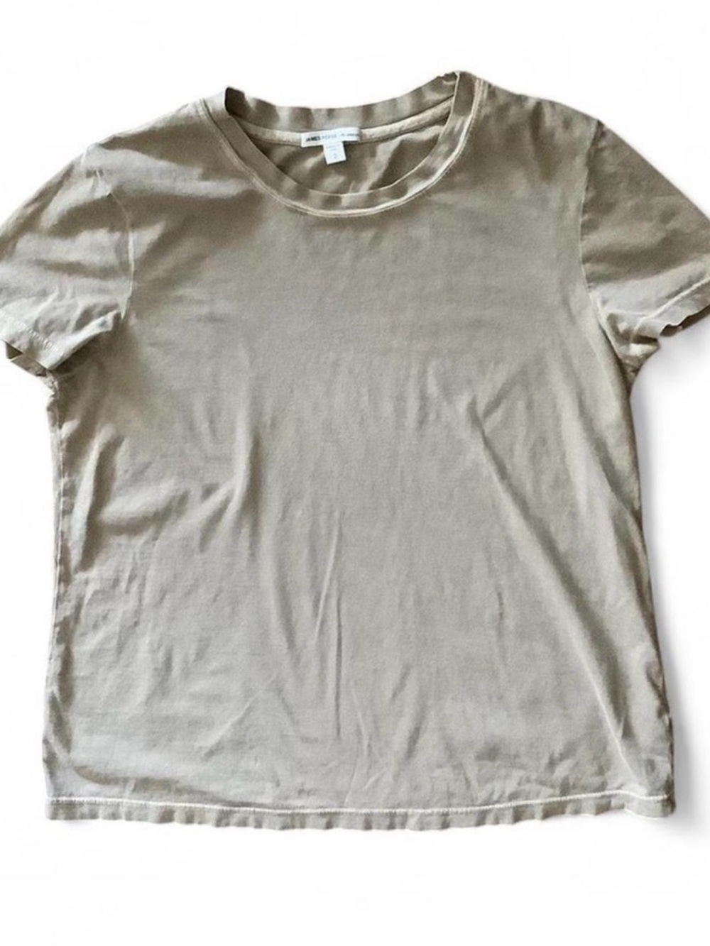 James Perse Short-Sleeve Crew in Light Taupe